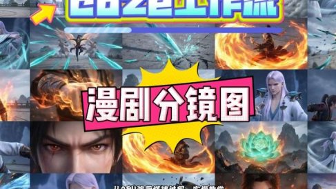 通过Coze工作流，制作《动漫分镜图》，两分钟制作完成25宫格分镜图，从0到1演示搭建过程，实操教学