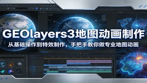 GEOlayers3地图动画制作:从基础操作到特效制作,手把手教你做专业地图动画
