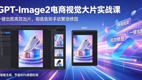 GPT-Image2电商视觉大片实战课,一键出图高效出片,彻底告别手动繁琐修图(更新)
