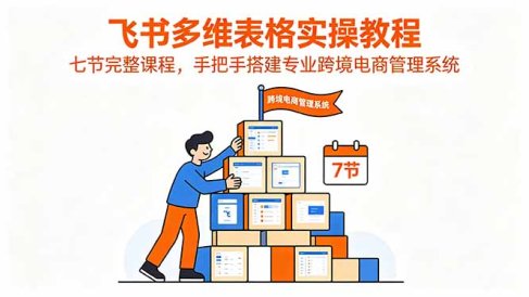 飞书多维表格实操教程，七节完整课程，手把手搭建专业跨境电商管理系统