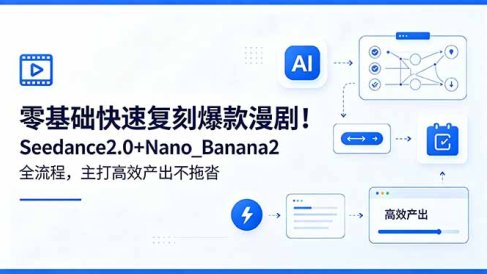 零基础快速复刻爆款漫剧!Seedance2.0+Nano_Banana2全流程,主打高效产出不拖沓