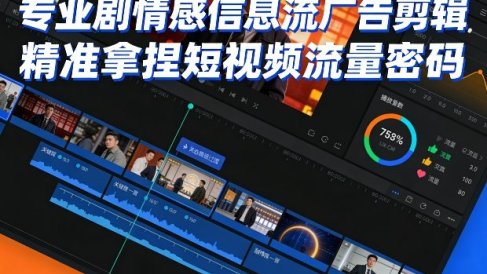 专业剧情感信息流广告剪辑，精准拿捏短视频流量密码