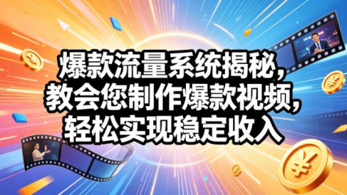 爆款流量系统揭秘，教会您制作爆款视频，轻松实现稳定收入【原创双语字幕】