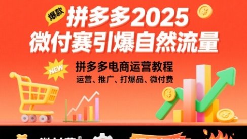 拼多多微付费引爆自然流量,拼多多电商运营教程,运营、推广、打爆品、微付费(更新26年2月)