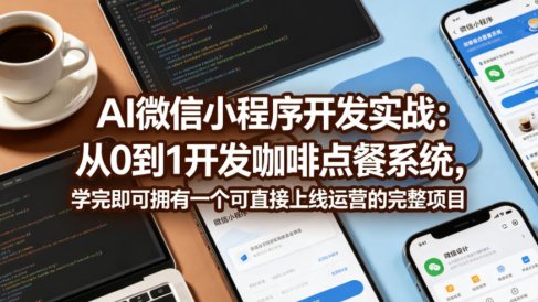AI微信小程序开发实战：从0到1开发咖啡点餐系统，学完即可拥有一个可直接上线运营的完整项目