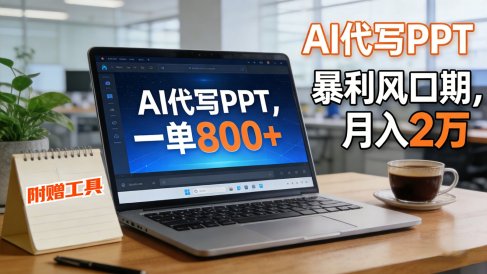 AI 代写做 PPT!一单狂赚 800+,风口期月入 2 万(工具 + 提示词直接送)