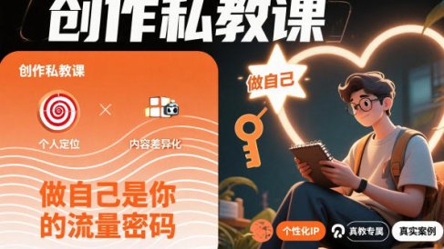 创作私教课,做自己是你的流量密码
