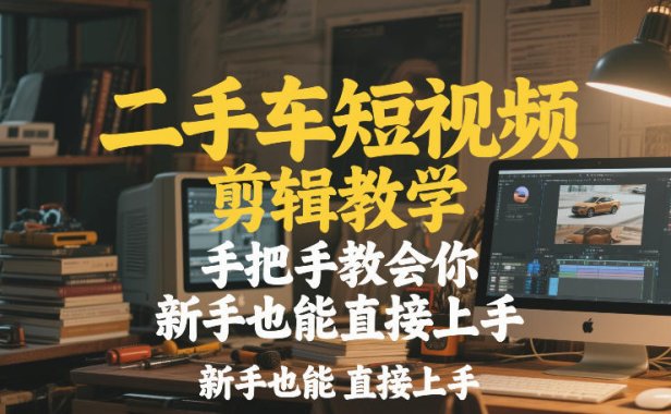 二手车短视频剪辑教学，手把手教会你，新手也能直接上手