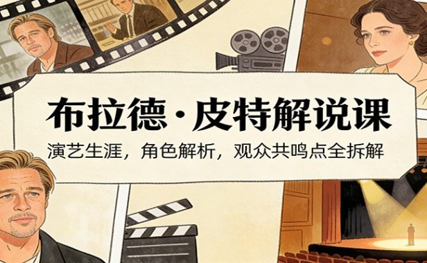 演员说-布拉德.皮特解说课：演艺生涯，角色解析，观众共鸣点全拆解