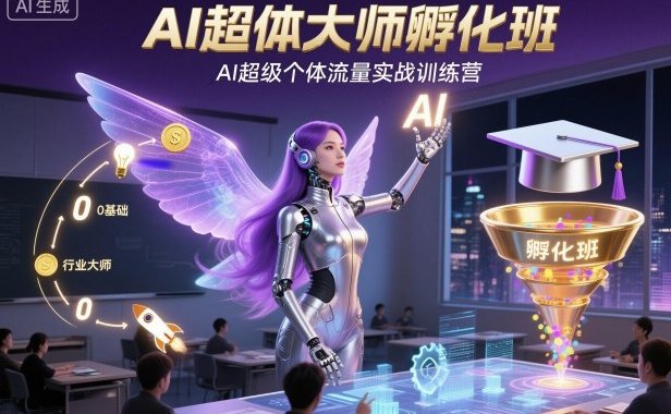 AI超体大师孵化班，AI超级个体流量实战训练营