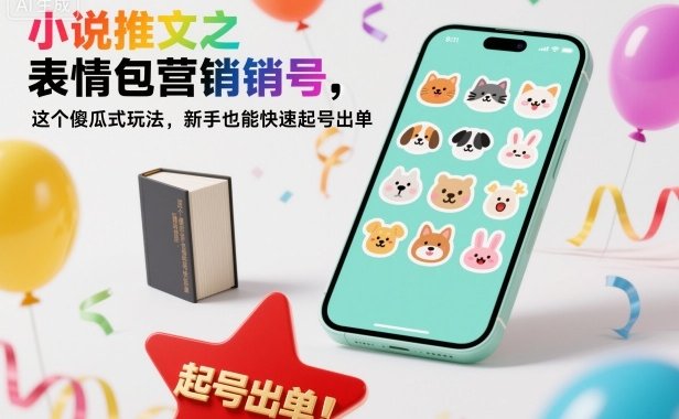 小说推文之表情包营销号，这个傻瓜式玩法，新手也能快速起号出单