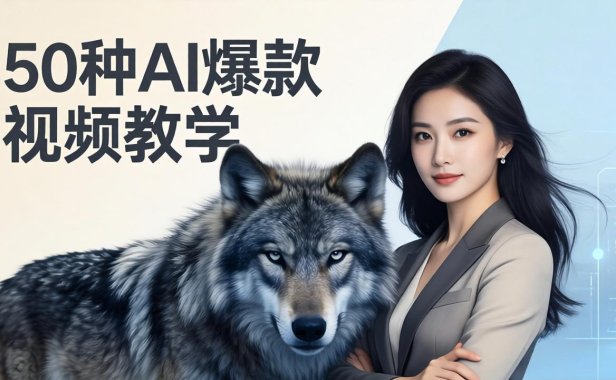 50种AI爆款视频教学:影视级古诗词+治愈萌宠+山海经蛟龙,高阶宝典商业落地