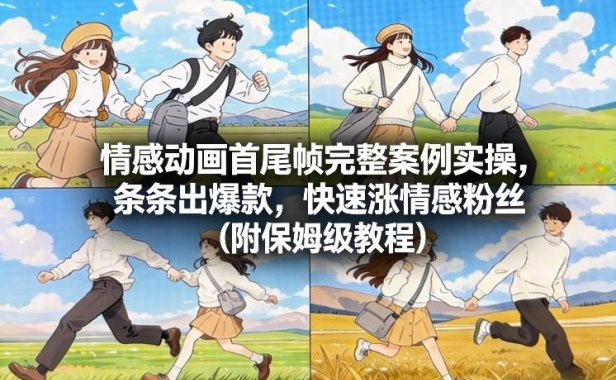 情感动画首尾帧完整案例实操，条条出爆款，快速涨情感粉丝(附保姆级教程)