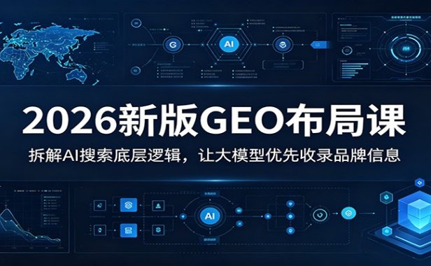 2026新版GEO布局课:拆解AI搜索底层逻辑,让大模型优先收录品牌信息