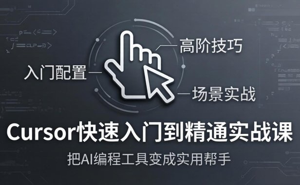 Cursor快速入门到精通实战课：入门配置+高阶技巧+场景实战，把AI编程工具变成实用帮手