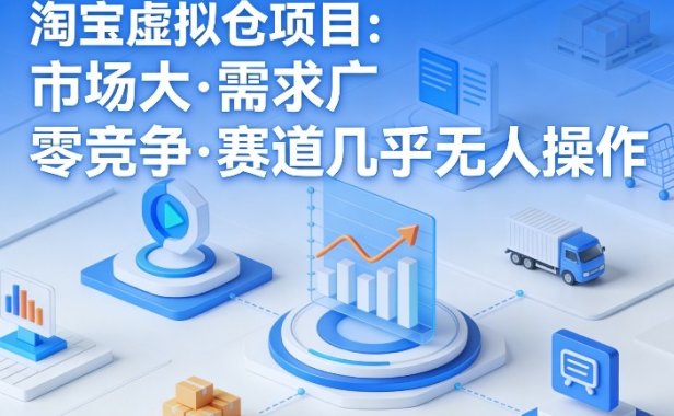 淘宝虚拟仓项目，市场大，需求广，零竞争，赛道几乎没人操作(更新0410)
