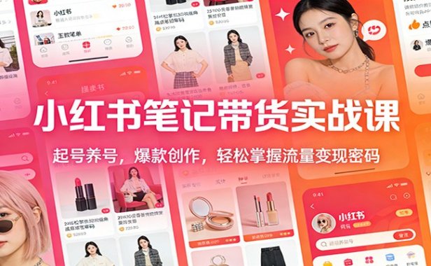 小红书笔记带货实战课:起号养号,爆款创作,轻松掌握流量变现密码