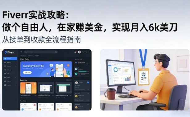 Fiverr实战攻略,做个自由人,在家賺美金,实现月入6k美刀