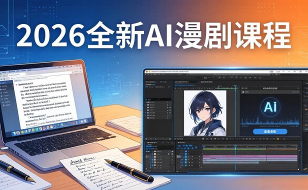 2026全新AI漫剧课程：覆盖创作全链路，教你写作分镜剪辑配音一站式打造漫剧作品
