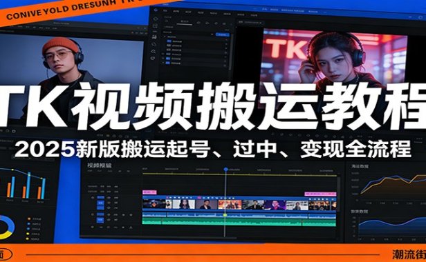 TK视频搬运教程：2025新版搬运起号、过中、变现全流程
