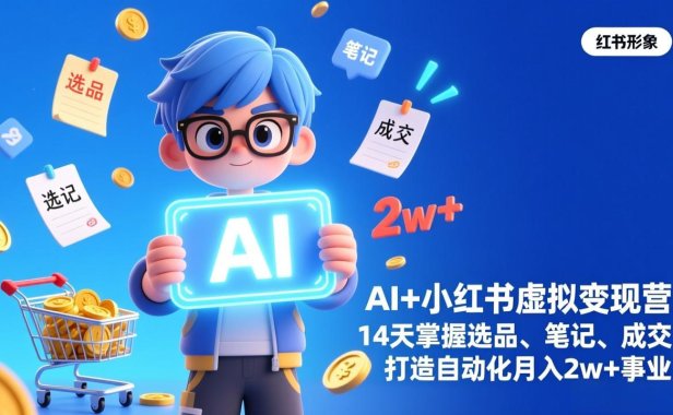 AI+小红书虚拟变现营(完结
