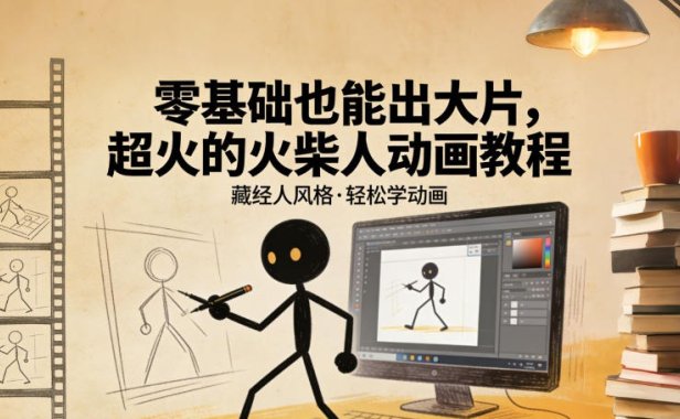 零基础也能出大片，超火的火柴人动画教程(藏经人风格)