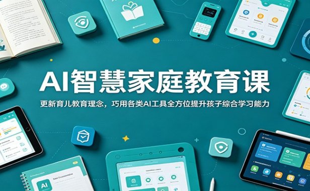 AI智慧家庭教育课:更新育儿教育理念,巧用各类AI工具全方位提升孩子综合学习能力