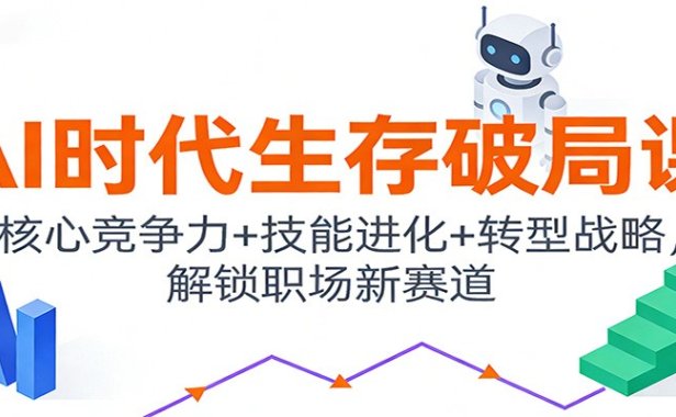 AI时代生存破局课:核心竞争力+技能进化+转型战略,解锁职场新赛道
