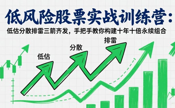 低风险股票实战训练营：低估分散排雷三箭齐发，手把手教你构建十年十倍永续组合