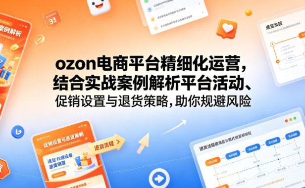 ozon电商平台精细化运营,结合实战案例解析平台活动、促销设置与退货策略,助你规避风险、提升销量