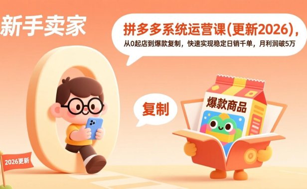 拼多多系统运营课(更新2026