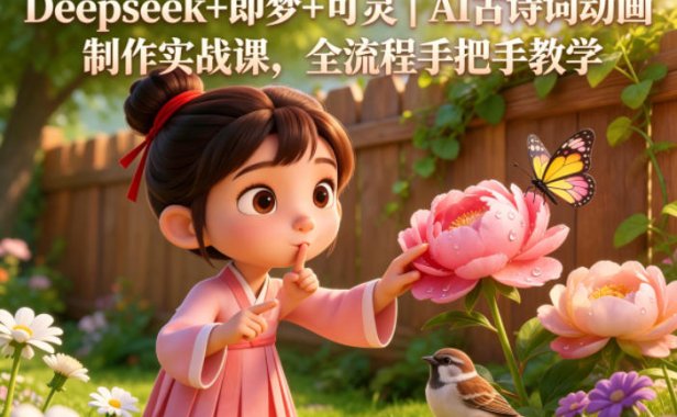 Deepseek+即梦+可灵|AI古诗词动画制作实战课,全流程手把手教学