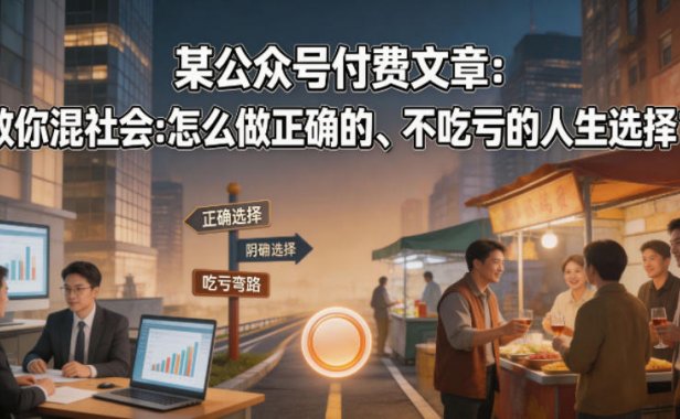 某公众号付费文章：教你混社会：怎么做正确的、不吃亏的人生选择？