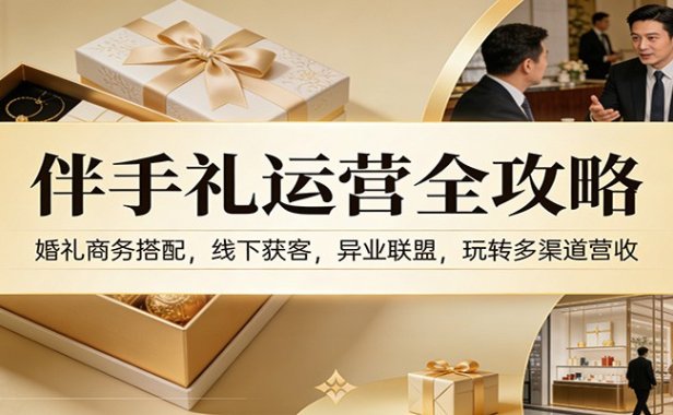 伴手礼运营全攻略:婚礼商务搭配,线下获客,异业联盟,玩转多渠道营收