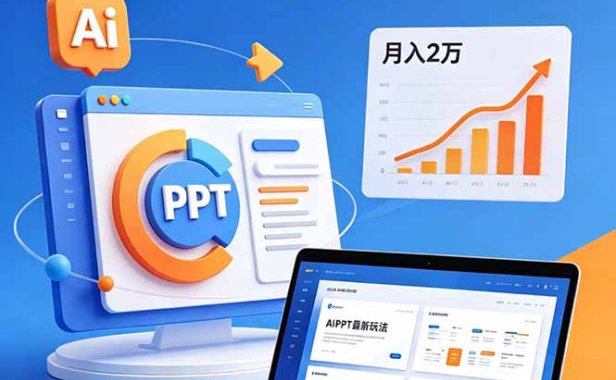 ai+PPT最新玩法,月入2万掌握AI工具,解锁PPT高效创作与变现技巧3天入门,实战案例·副业指南