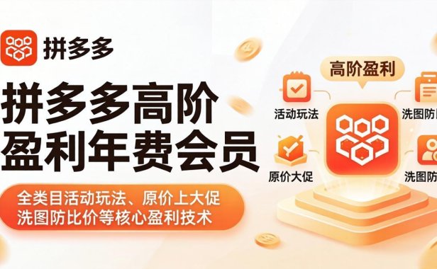 拼多多高阶盈利年费会员(更新4月