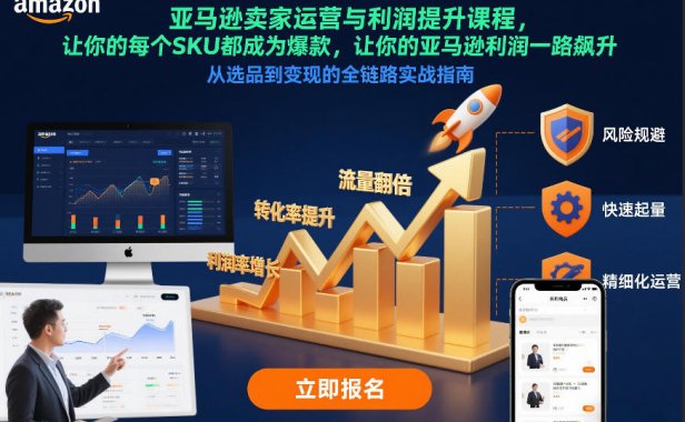 亚马逊卖家运营与利润提升课程,让你的每个SKU都成为爆款,让你的亚马逊利润一路飙升(更新26年3月)