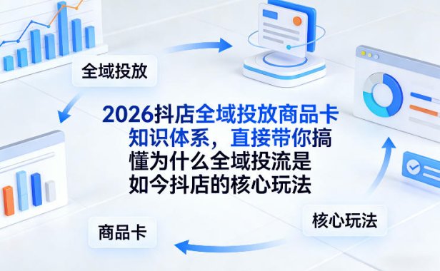 2026抖店全域投放商品卡知识体系，直接带你搞懂为什么全域投流是如今抖店的核心玩法