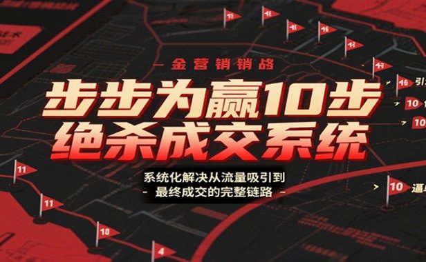 步步为赢10步绝杀成交系统,系统化解决从流量吸引到最终成交的完整链路