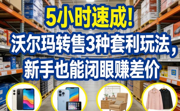 5小时速成!沃尔玛转售3种套利玩法,新手也能闭眼賺差价