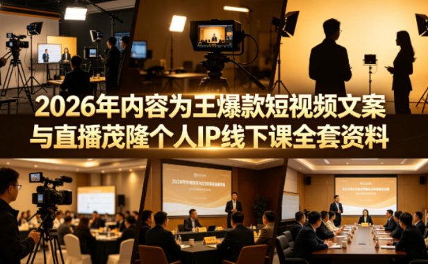 2026年内容为王爆款短视频文案与直播茂隆个人IP线下课全套资料(价值4980)