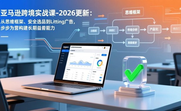 亚马逊跨境实战课-2026更新:从思维框架、安全选品到Listing广告,步步为营构建长期盈利能力