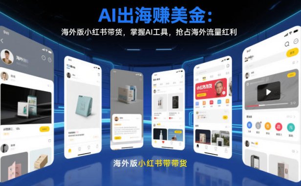 AI出海賺美金:海外版小红书带货,掌握AI工具,抢占海外流量红利(更新2026)