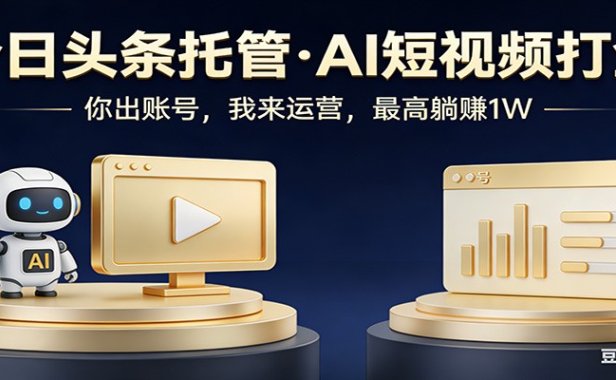 头条号AI托管,我提供作品,你提供账号,每天5分钟发布,小白躺赚3000+
