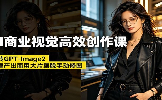 AI商业视觉高效创作课：玩转GPT-Image2，极速产出商用大片摆脱手动修图(更新)