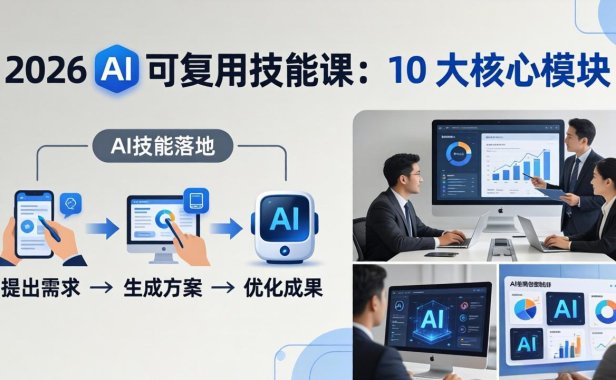 2026AI可复用技能-4月新课：10大核心模块，手把手教你把AI用进工作、产出成果