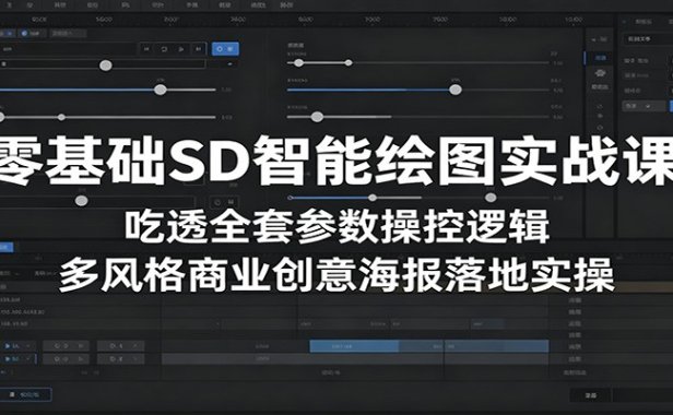 零基础SD智能绘图实战课：吃透全套参数操控逻辑，多风格商业创意海报落地实操