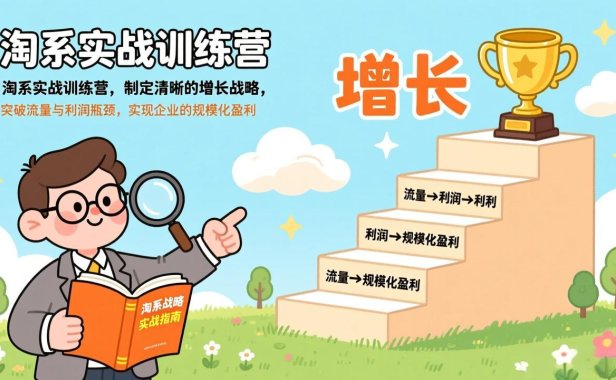 淘系实战训练营,制定清晰的增长战略,突破流量与利润瓶颈,实现企业的规模化盈利