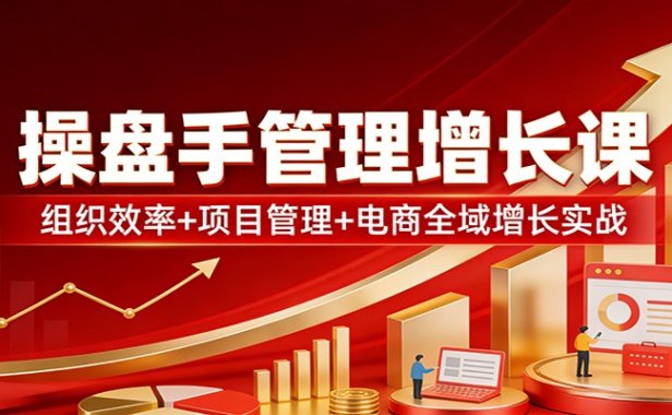 操盘手管理增长课:组织效率+项目管理+电商全域增长实战