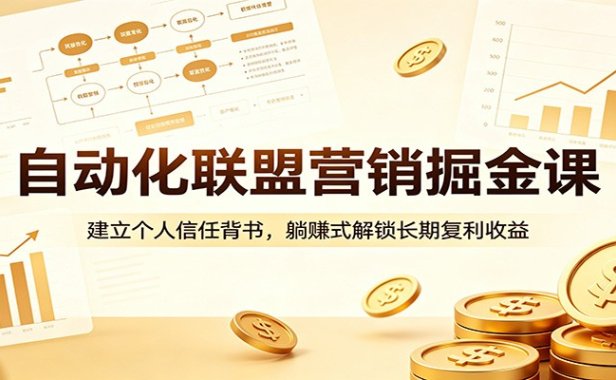 自动化联盟营销掘金课：建立个人信任背书，躺赚式解锁长期复利收益